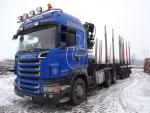 Miškavežis Scania R420 LA6x4,návěs Svan |  Transportavimo mašinos | Medžio apdirbimo mašinos | JANEČEK CZ 